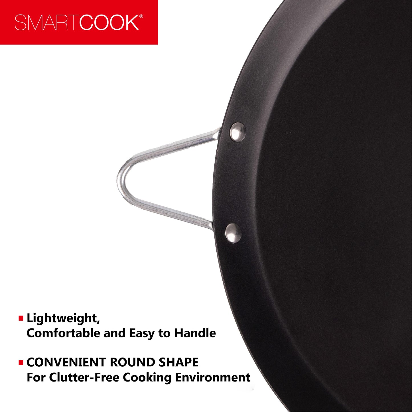 SmartCook 11” & 13” Nonstick  Aluminum Round Comal Pan with, Utensils Set and Taco Warmer –Even-Heating Surface with Durable Metal Handle,Lightweight, Comals para Tortillas, Perfect for All Stove-Tops pots and